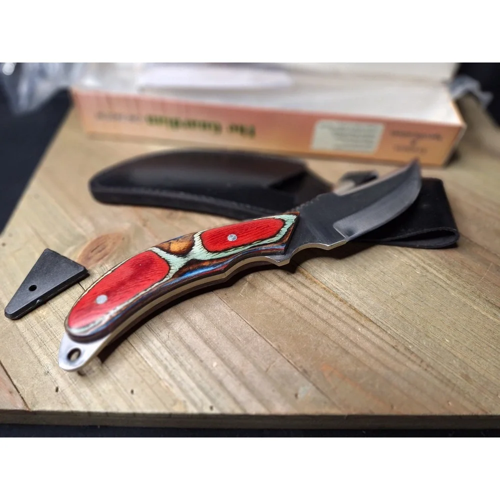 Chipaway Cutlery The Guardian Fixed Blade Knife Surgical Steel Colored Wood